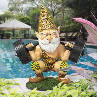 Atlas the Weightlifting Gnome statue