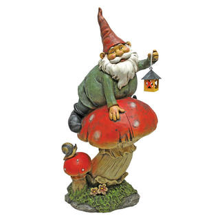 Tesla with Lamp, Garden Gnome statue