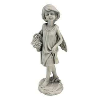 Rose Garden Fairy with Basket Statue