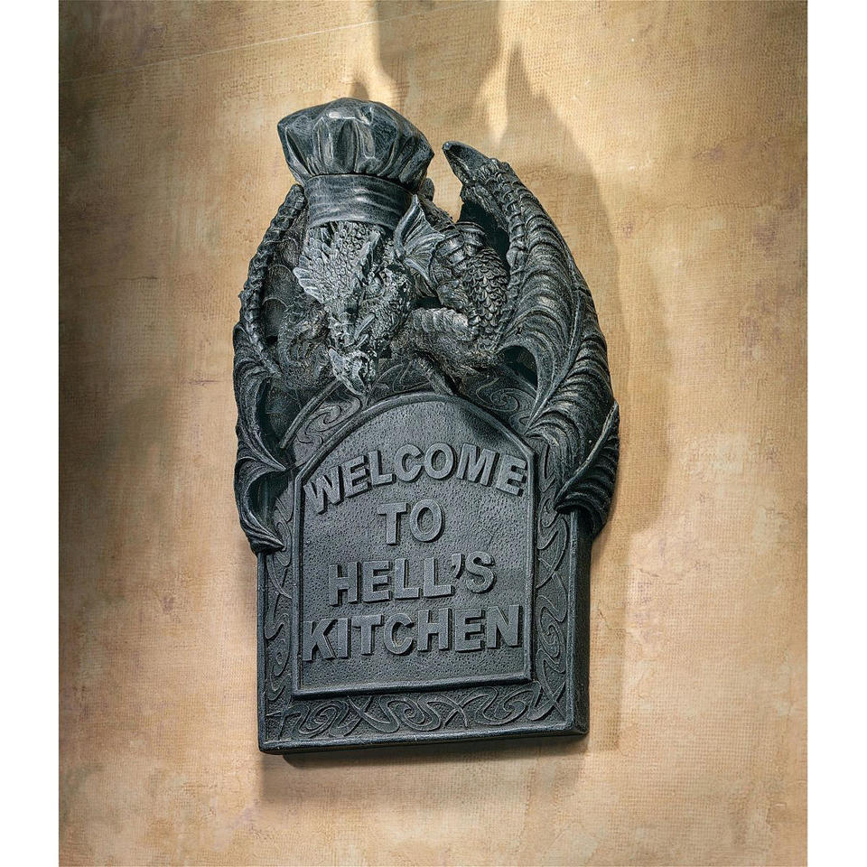 Hell's Kitchen Sculptural Dragon Wall Plaque